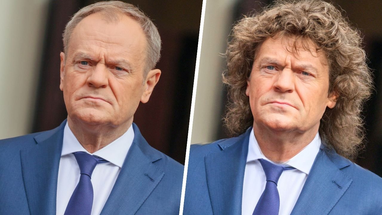 Donaldinho Tusk w bujnej czuprynie, w rudych włosach, w long bobie i więcej odsłon [symulacja]