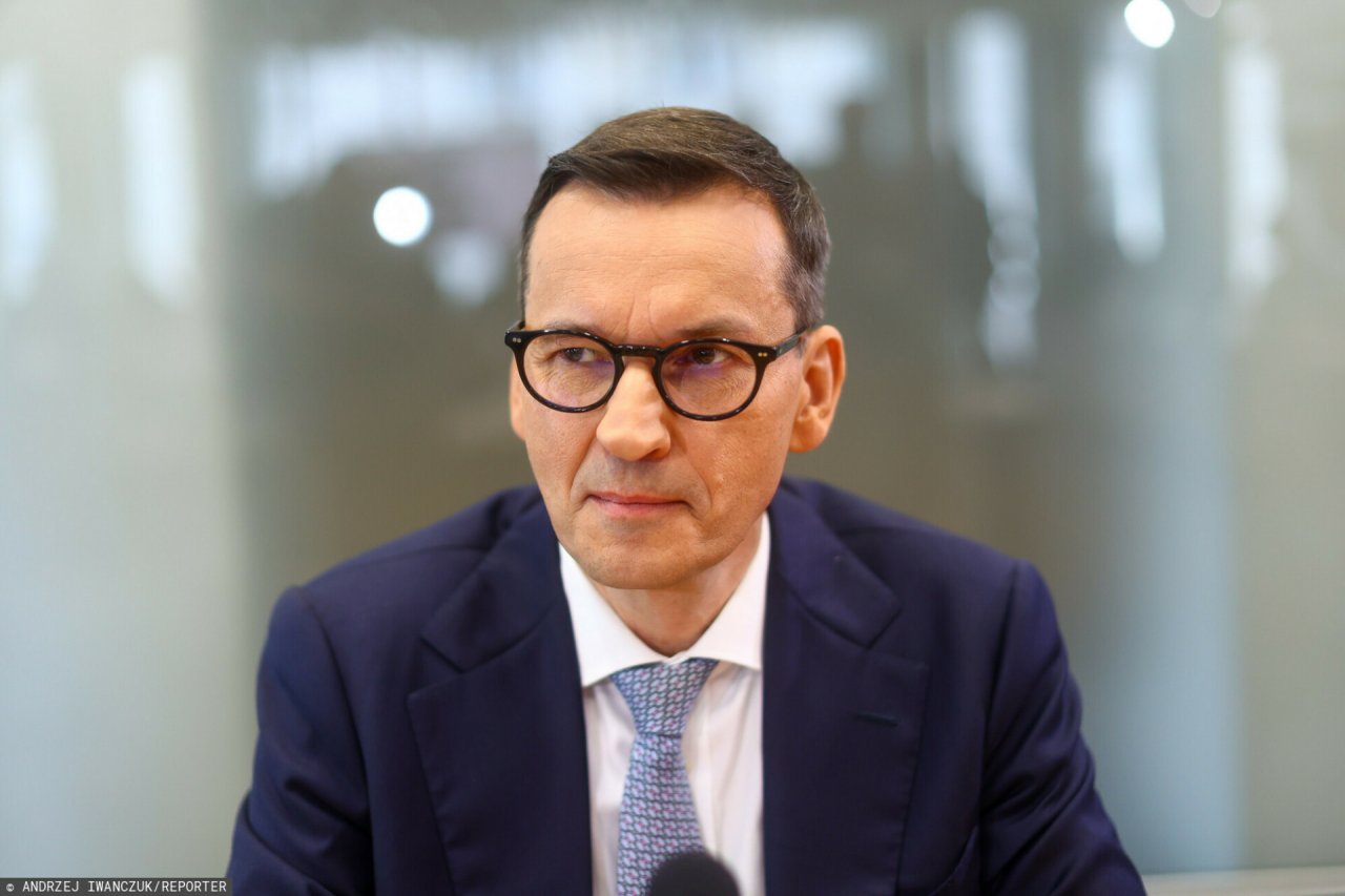 Mateusz Morawiecki, zbliżenie na twarz