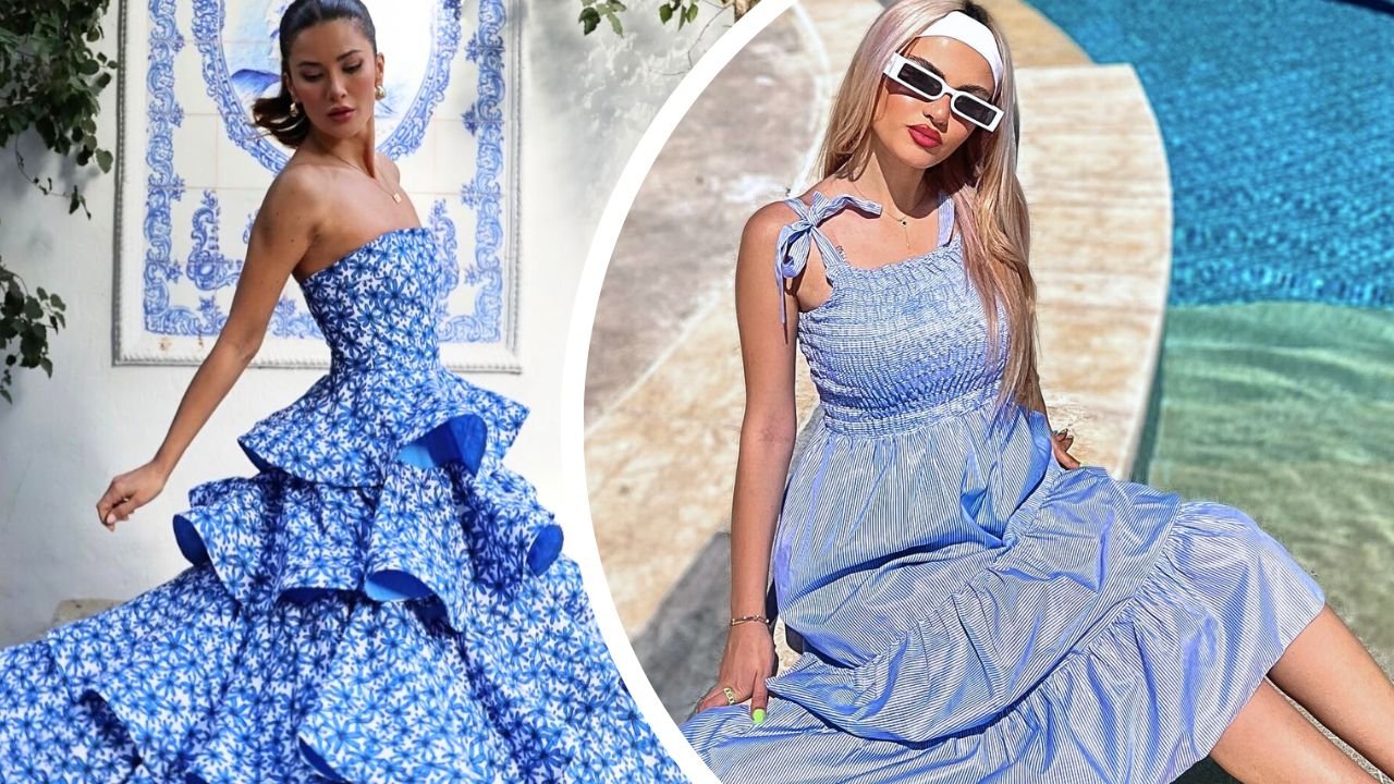 Moda na niebieską sukienkę — stylowy wybór na każdą okazję. 15 propozycji na lato 2024