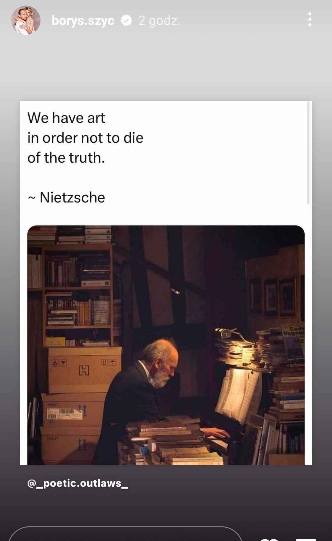 post Borysa Szyca na Instagramie