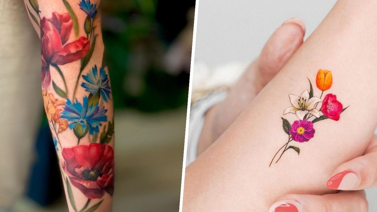 #flowertattoo - tatuaż kwiatowy. Piękny i popularny. Oto wspaniałe propozycje