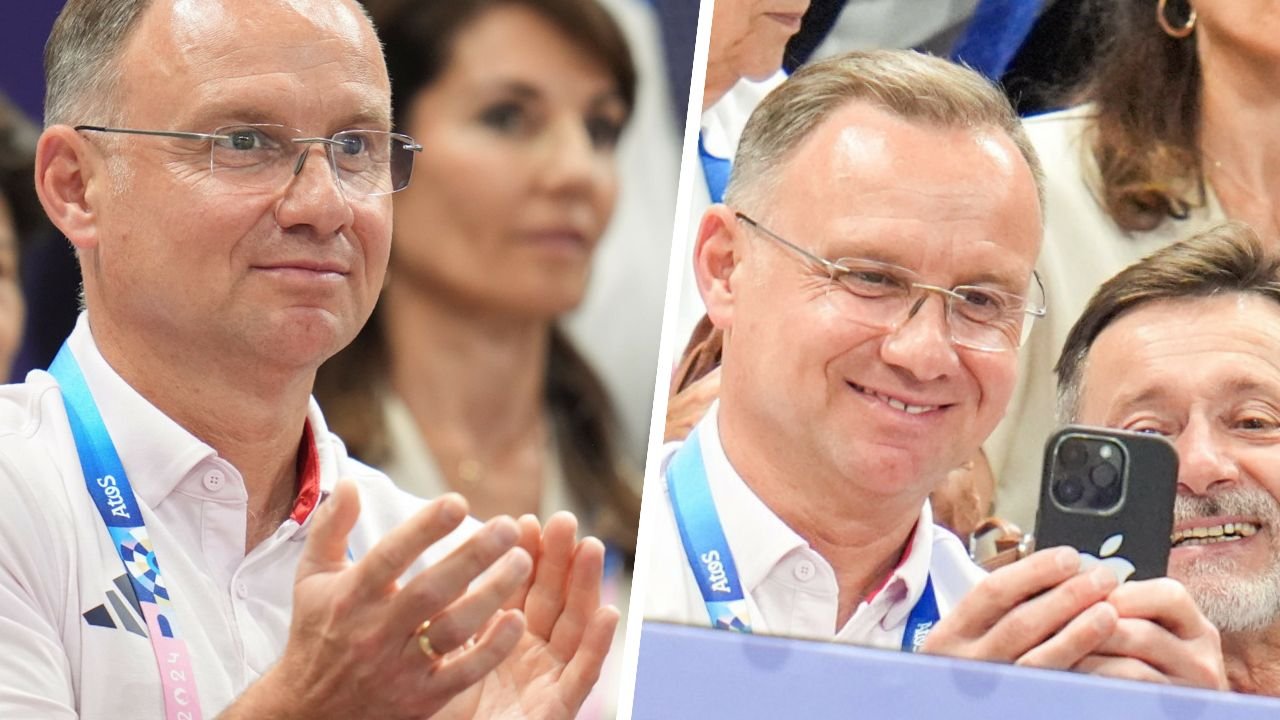 Twardy Andrzej przyleciał specjalnie na finał do Paryża. Tak kibicował polskim siatkarzom