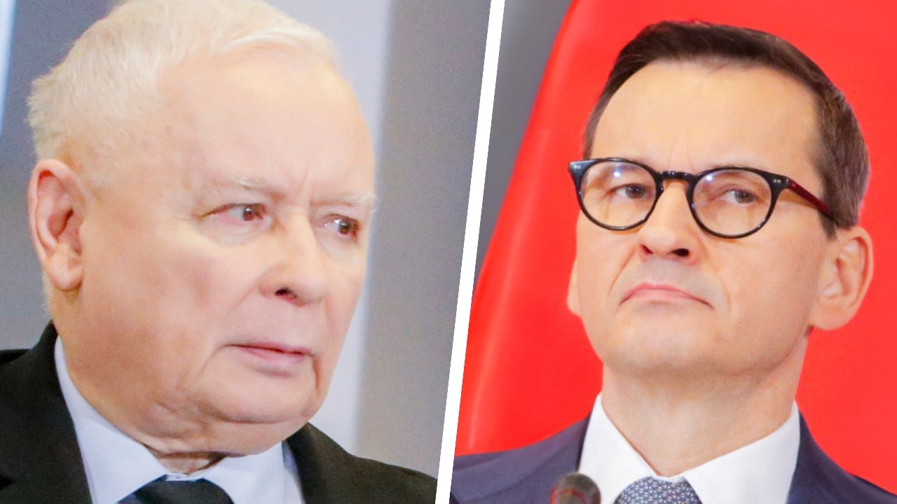 Zniesmaczony Jarosław Kaczyński i poruszony Mateusz Morawiecki