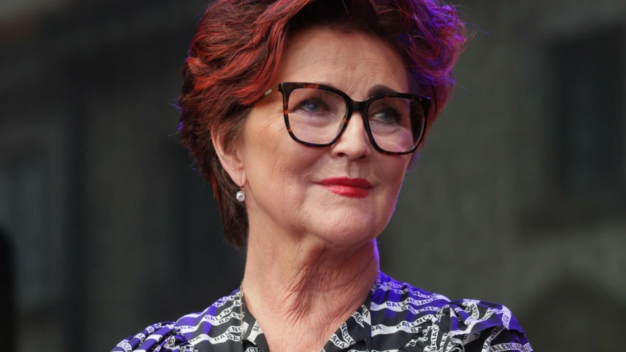 Jolanta w modnej kiecce w geometryczne wzory. Zadała szyku na Placu Zamkowym