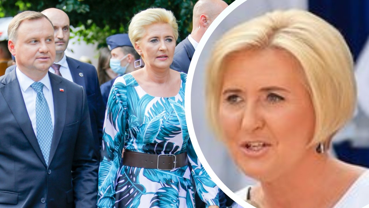 Agata zachwyciła stylowym strojem galowym na rozpoczęciu roku szkolnego. Źle dobrała odcień podkładu