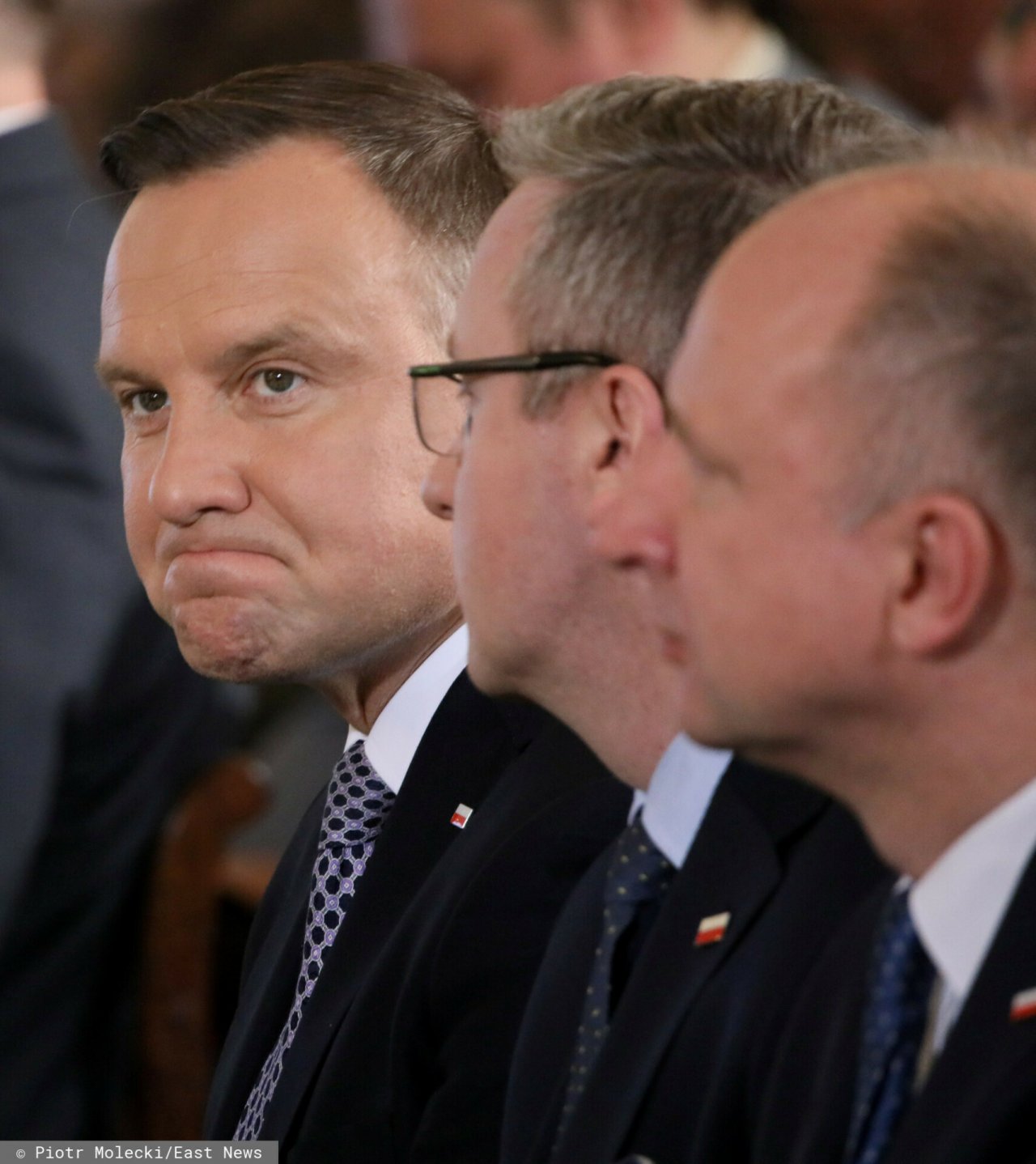 Andrzej duda robi kwaśną minę