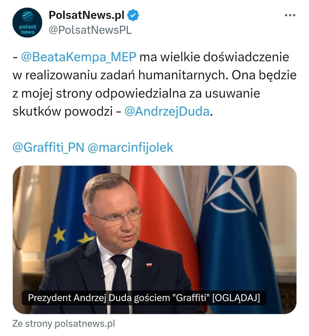 Andrzej Duda o Beacie Kempie