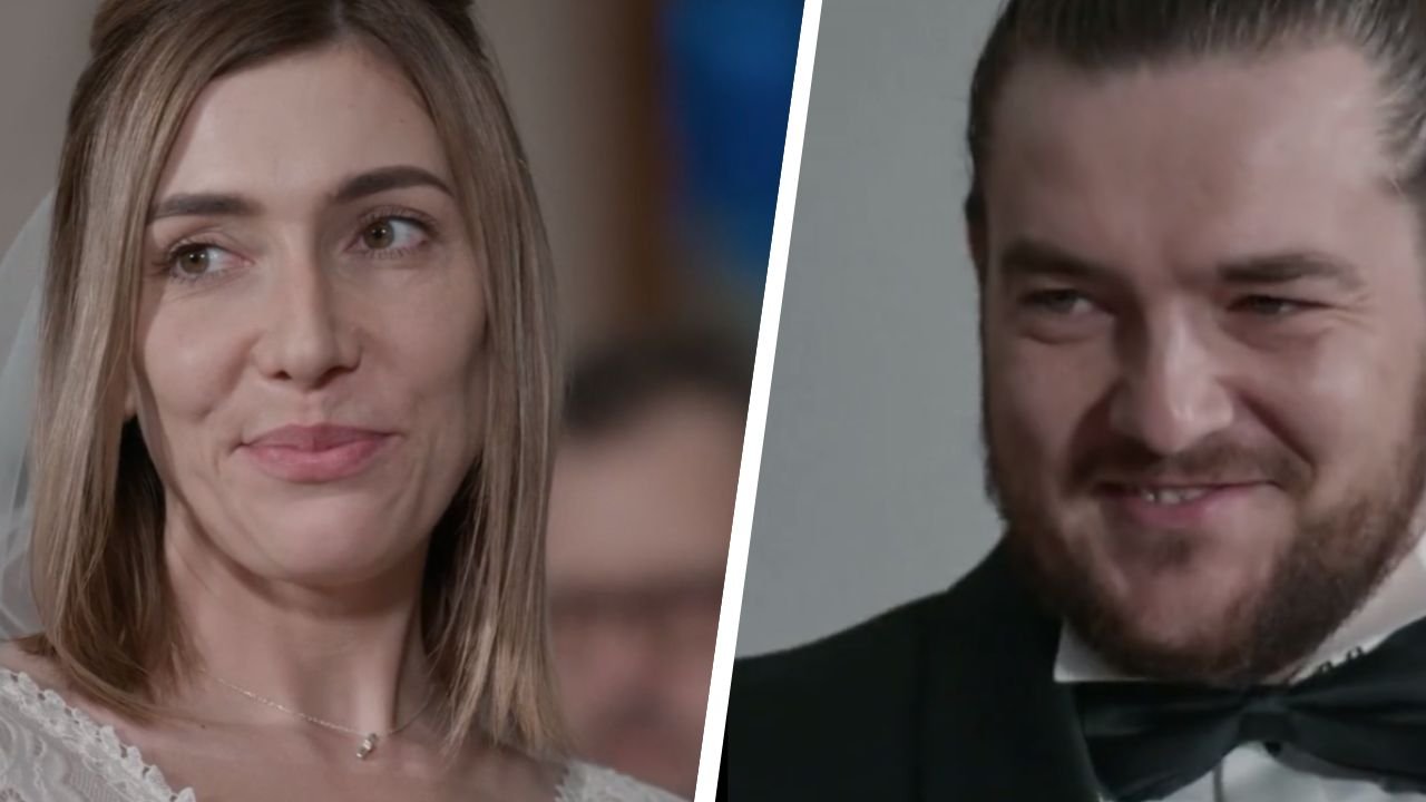 "Ślub od pierwszego wejrzenia": Kamil i Asia wzięli ślub. Skanował ją z góry do dołu [wideo]