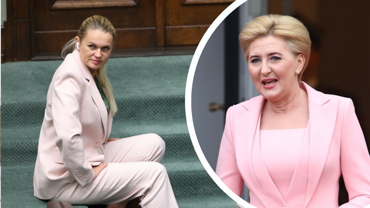 Stylowa Basia połączyła ulubiony kolor Agatki z najmodniejszym odcieniem tej jesieni