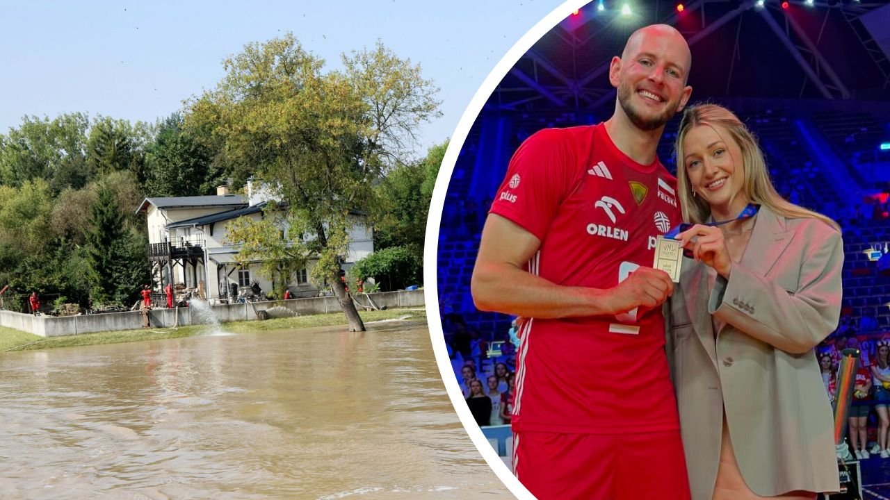 Żona Bartosza Kurka uratowała z powodzi dwa kotki. Dom siatkarza został zalany