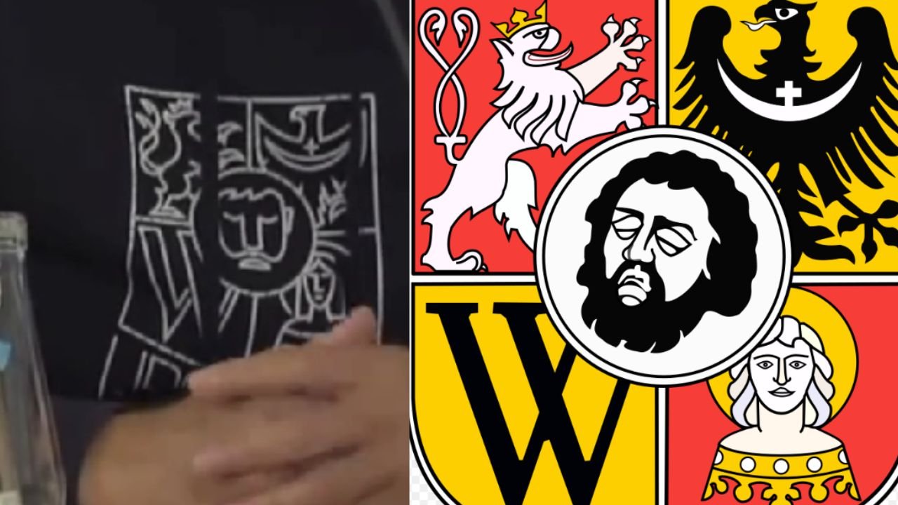 Donald Tusk, bluza z kapturem, herb Wrocławia