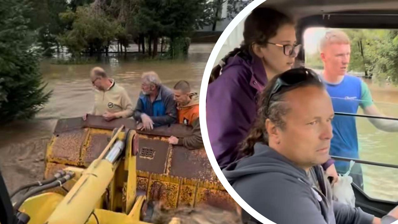 Dzielny pan Leszek z Białej Nyskiej za namową córki ratował powodzian swoim spychaczem