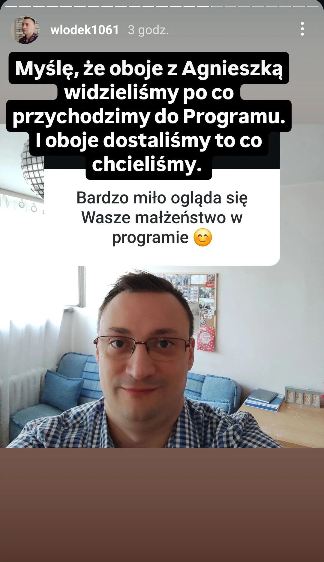 Damian , Ślub od pierwszego wejrzenia, odpowiedzi na Instagramie