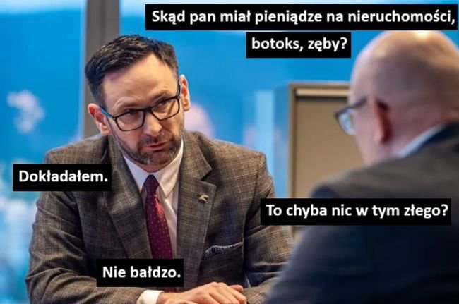 Daniel Obajtek, zęby, mem