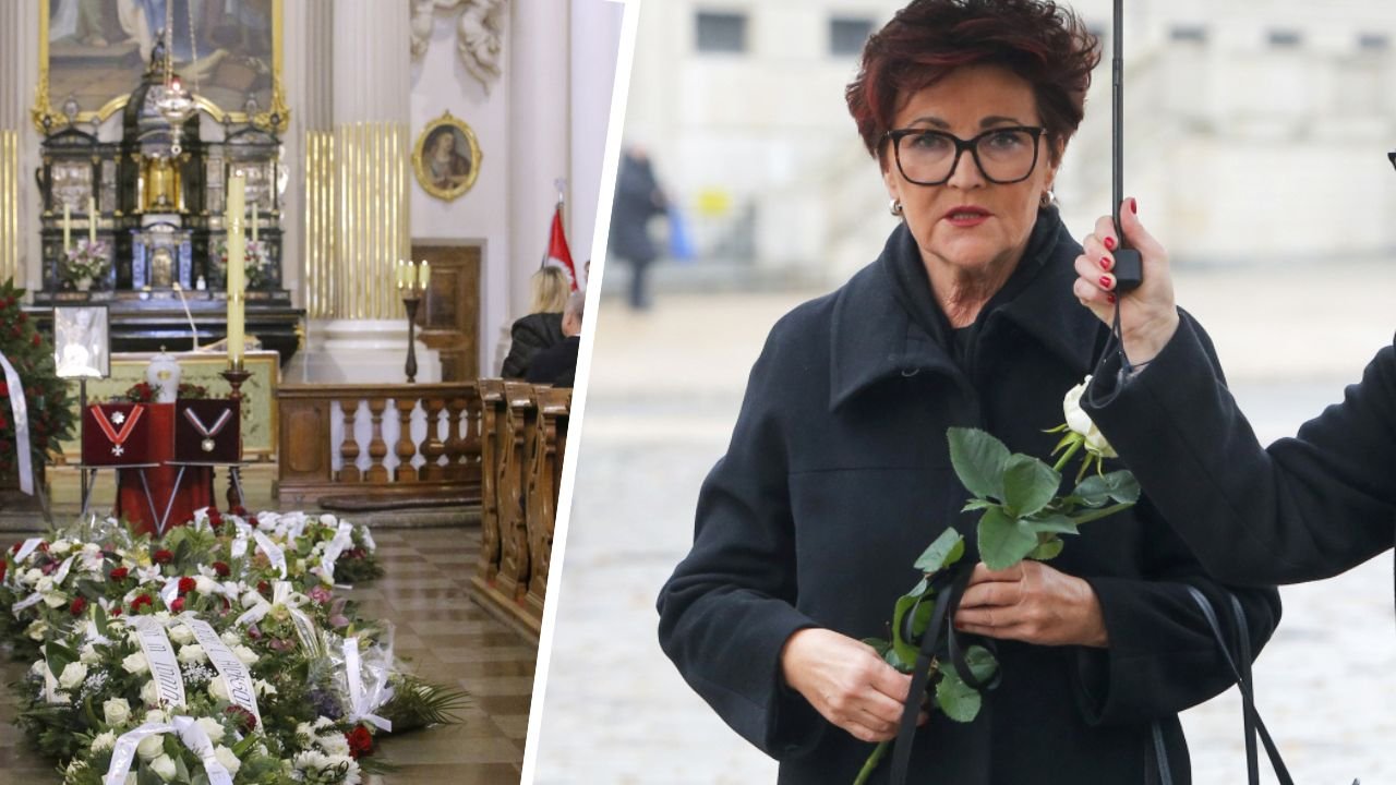 Stylowa Jola na pogrzebie Janusza Olejniczaka. Tak pożegnała wybitnego pianistę
