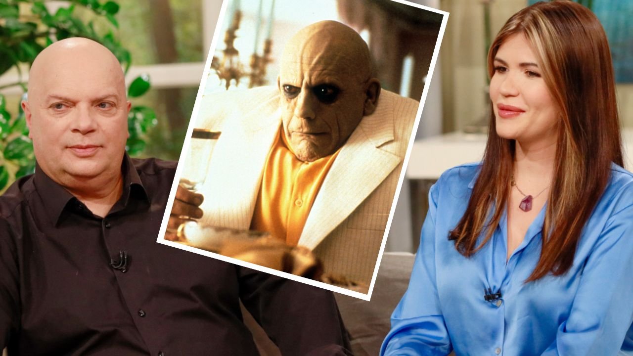 Krzysztof Skiba jako wujek Fester z "Rodziny Addamsów" bawił się z żoną w Halloween [zdjęcia]