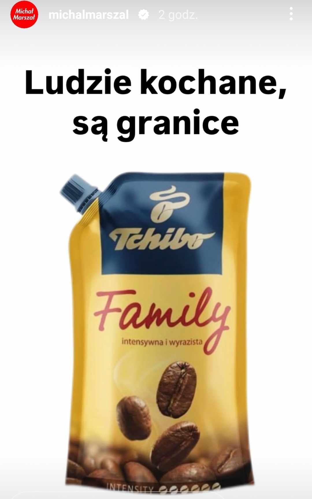 kawa napis białe tło tubka mem