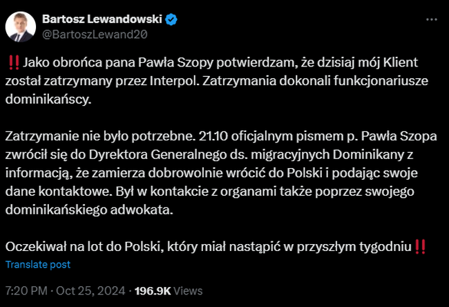 Paweł Szopa, adwokat, tłumaczenie na x