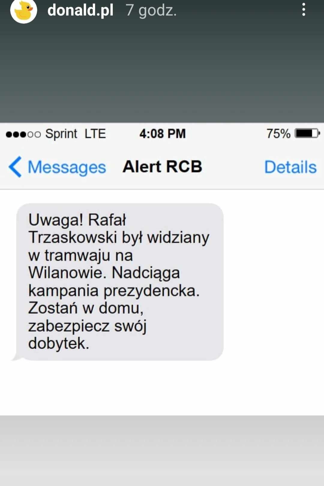 Mem o Rafale Trzaskowskim