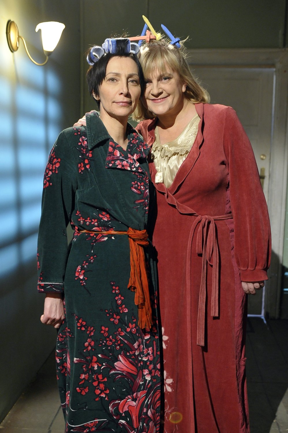 Renata Pałys i Marzena Kipiel-Sztuka na planie "Świata według Kiepskich"