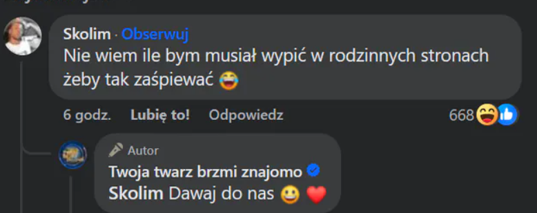 Skolim o występie Olka Sikory