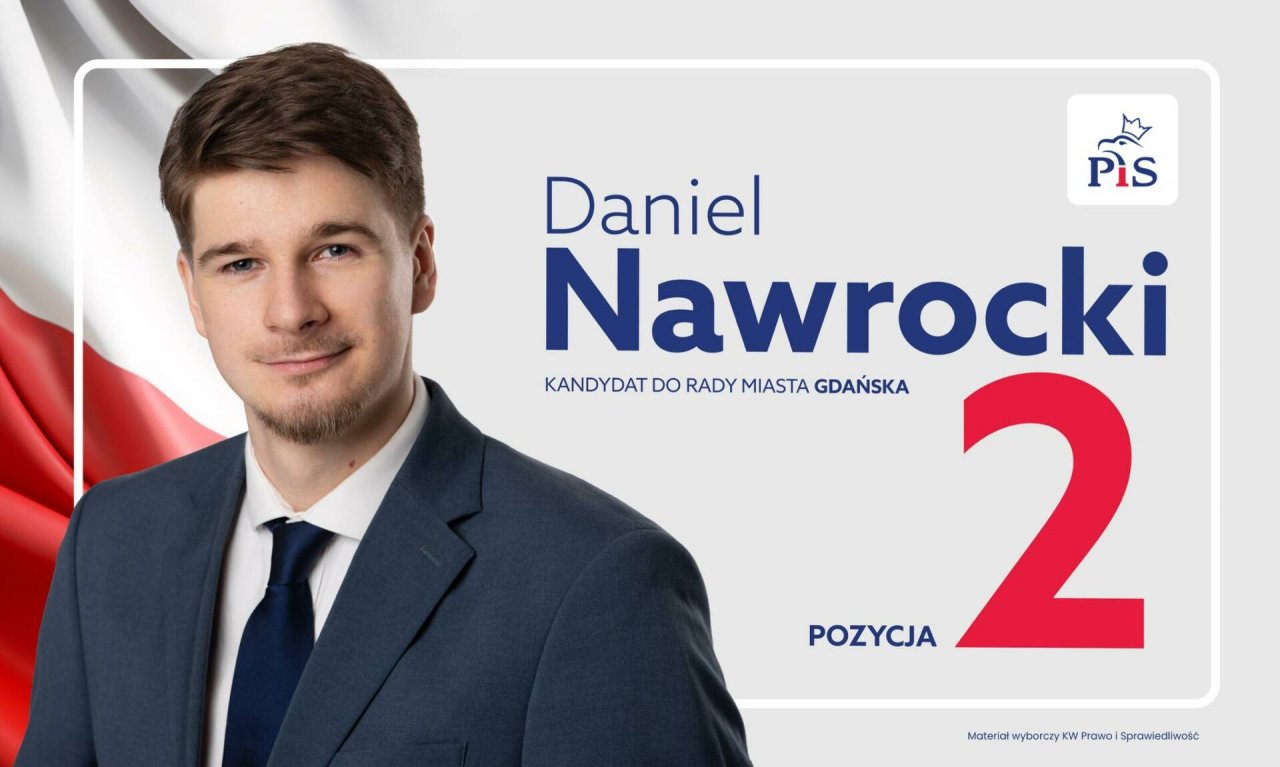 Daniel Nawrocki, plakat wyborczy PiS