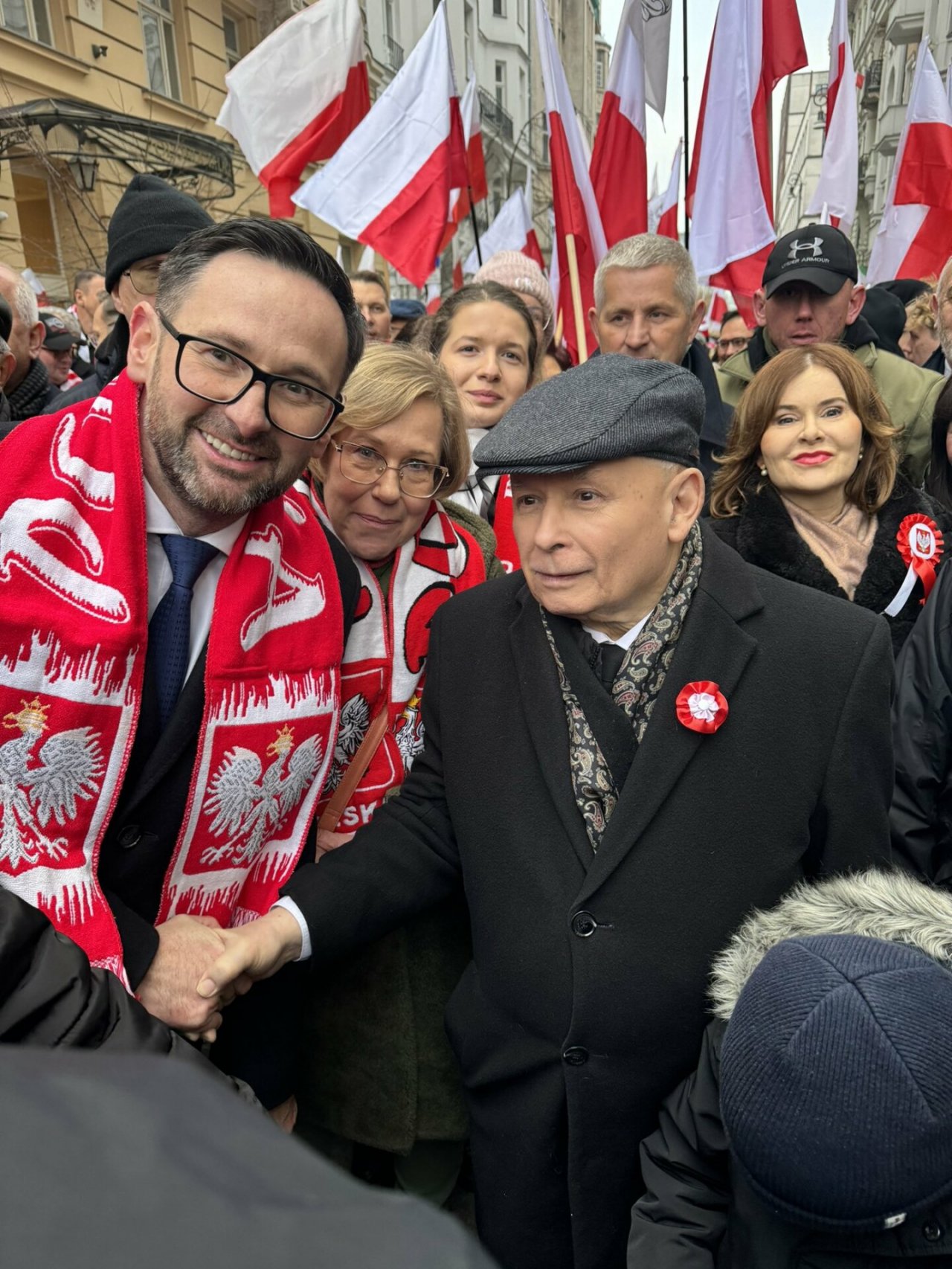 Daniel Obajtek, Jarosław Kaczyński na marszu