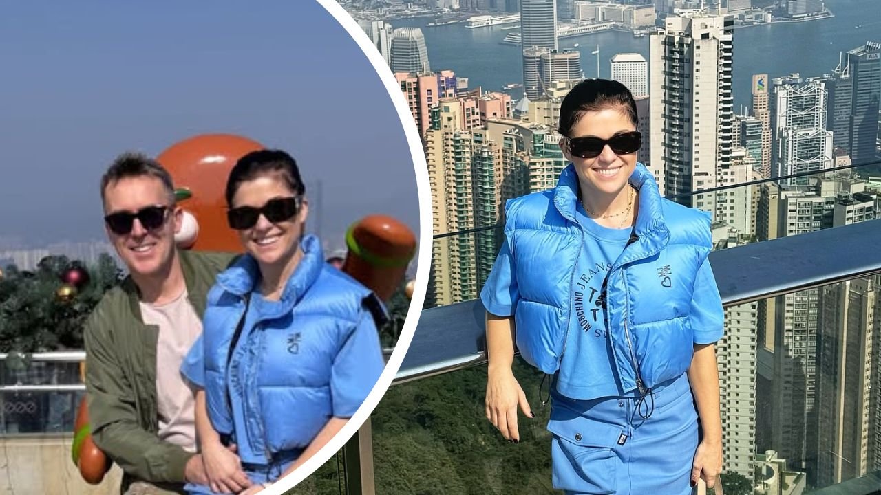 Katarzyna Cichopek wyjechała do Hongkongu. Tam rozsiadła się na kolanku ukochanego i zaświeciła nóżką