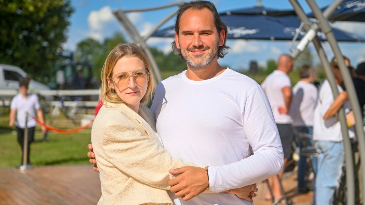 Lara Gessler i Piotr Szeląg na archiwalnym zdjęciu