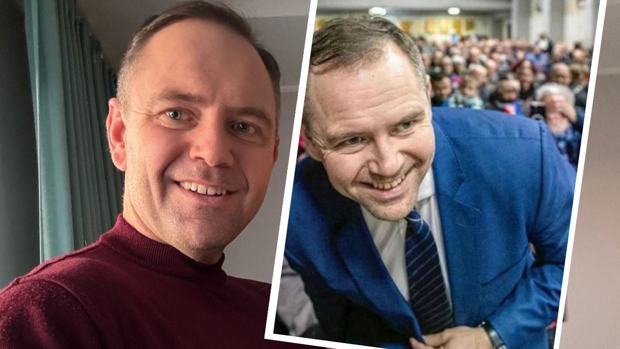 Urlopujący Karol Nawrocki wychyla się jak zza winkla. Ujęcie idealne pod memy
