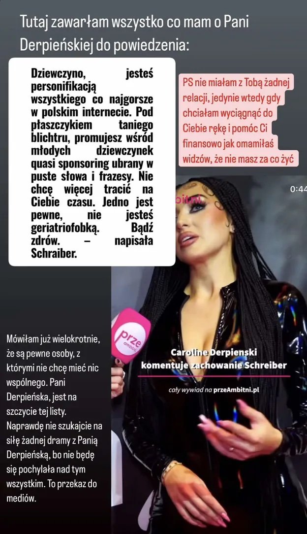 Marianna Schreiber o Caroline Derpieński
