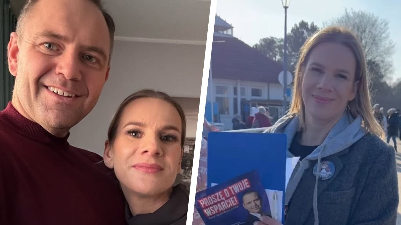 Marta od Karola rozdawała gadżety w sportowym wydaniu. Wskoczyła w bluzę z kapturem i obcisłe spodnie