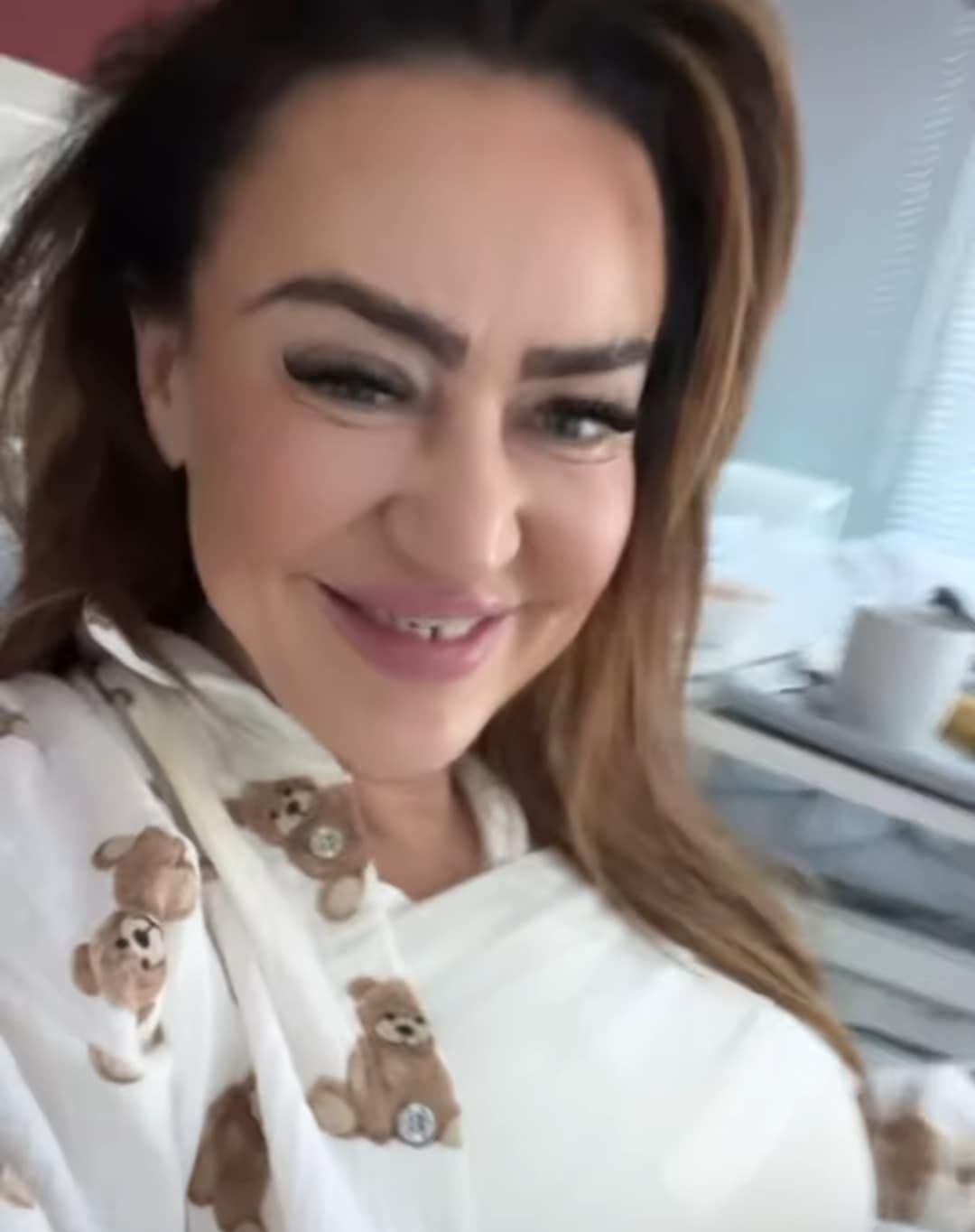 Agnieszka Kotońska w szpitalnym łóżku