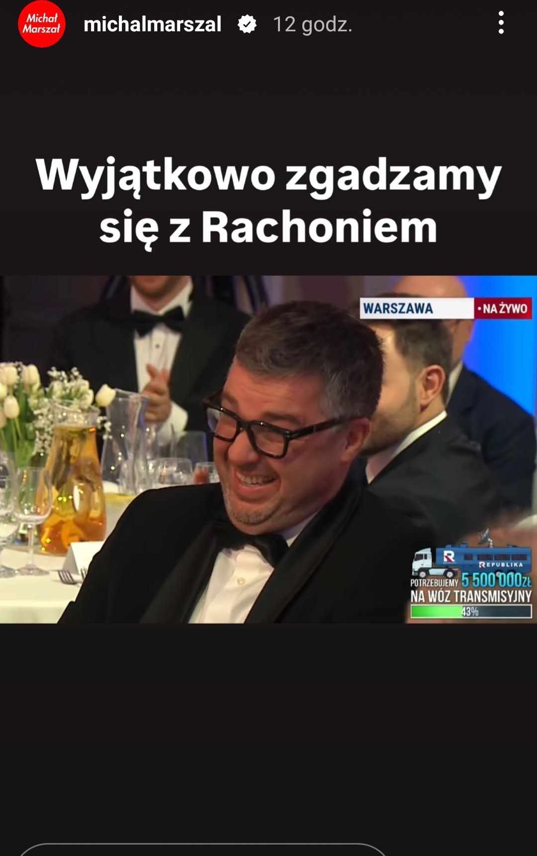 Michał Rachoń dziwna mina mem