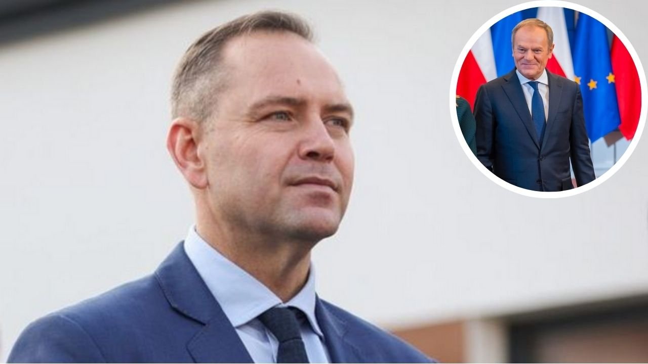 nawrocki-tusk zbliżenie na twarz