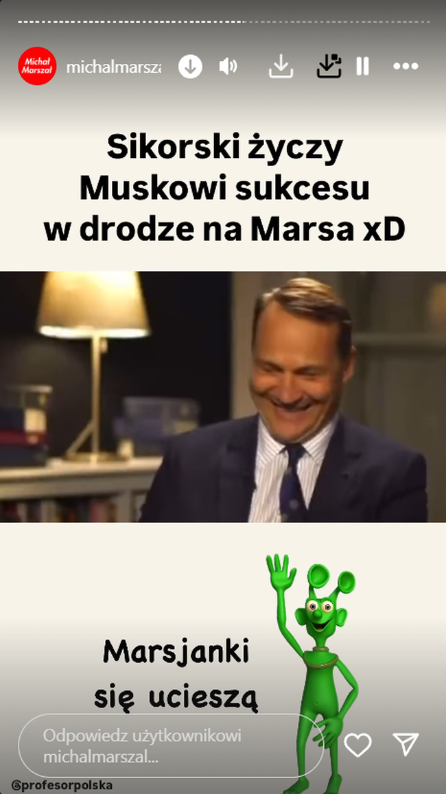 Radosław Sikorski zakasował Elona Muska