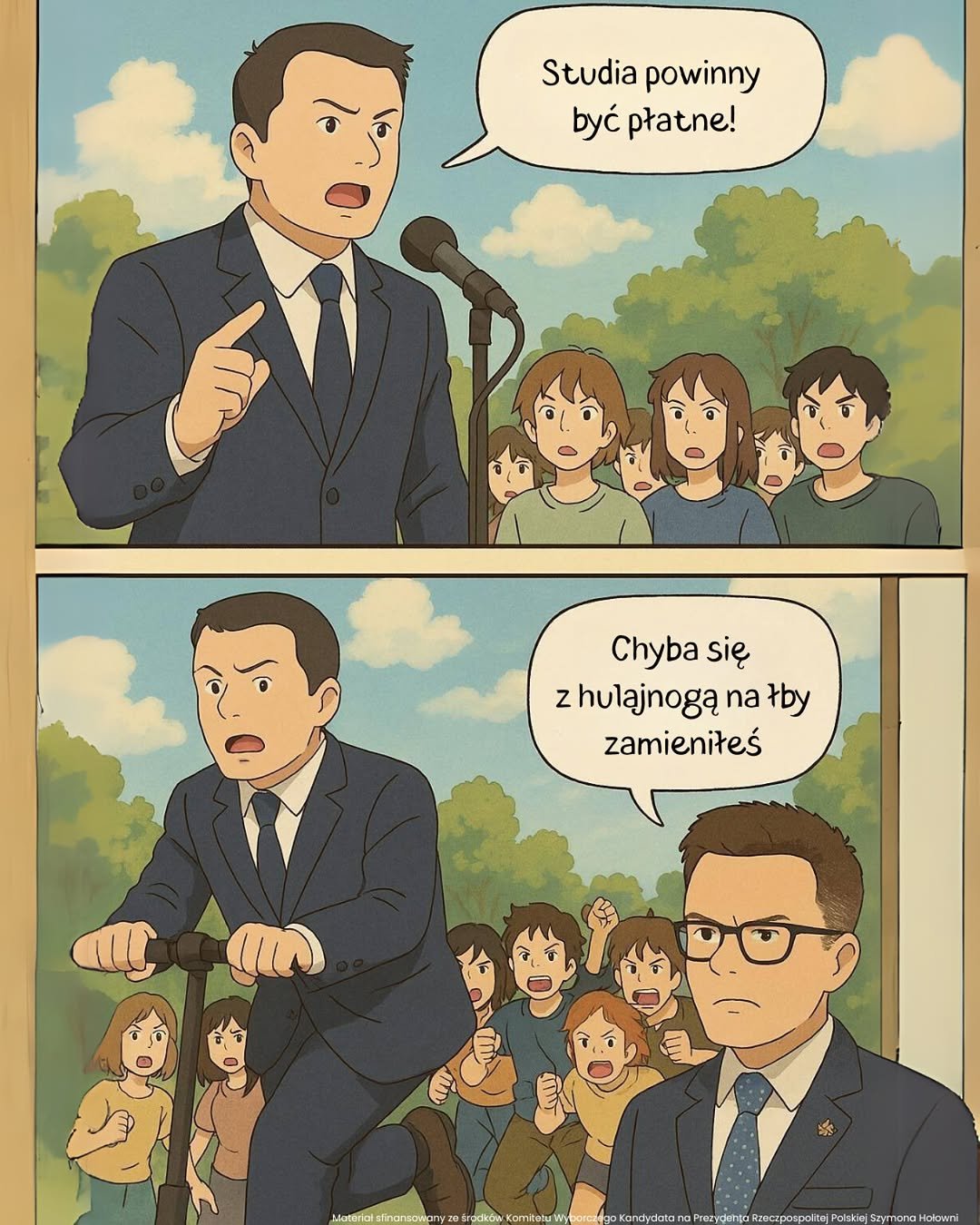 komiks w dwóch zdjęciach