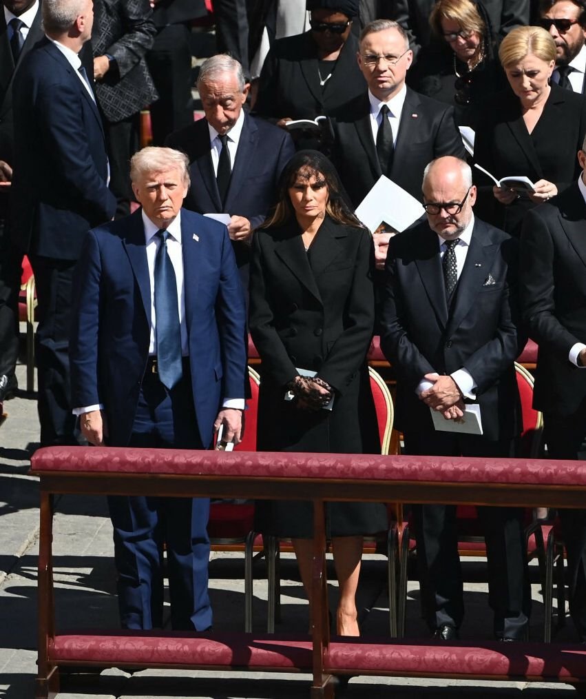 Melania Trump, Donalnd Trump, Agata Duda, Pogrzeb papieża Franciszka