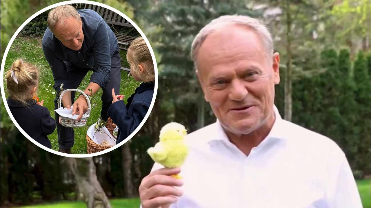 Uśmiechnięty Donek z kurczaczkiem w ręku złożył życzenia. "Biała kiełbasa, sałatka, żurek, mazurek, jajka" [wideo]
