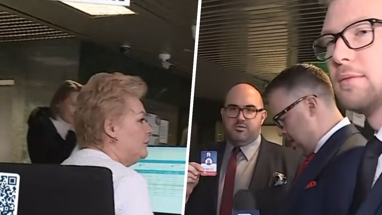 Dziennikarze z TV "R" chcieli się szarogęsić w TVP. Sekretarka i pracownik stacji w mig postawili ich do pionu [wideo]