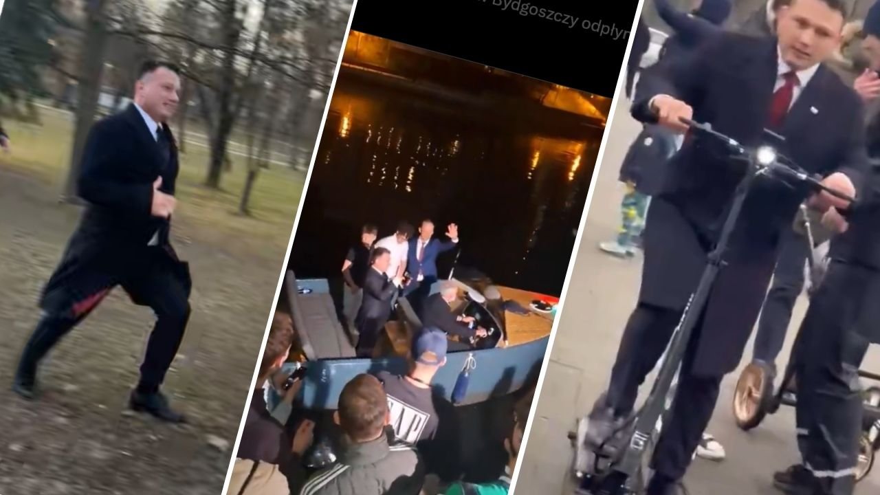 Już nie sprint ani hulajnoga. Teraz pomysłowy Sławek wybiera nielądowe środki transportu [wideo]