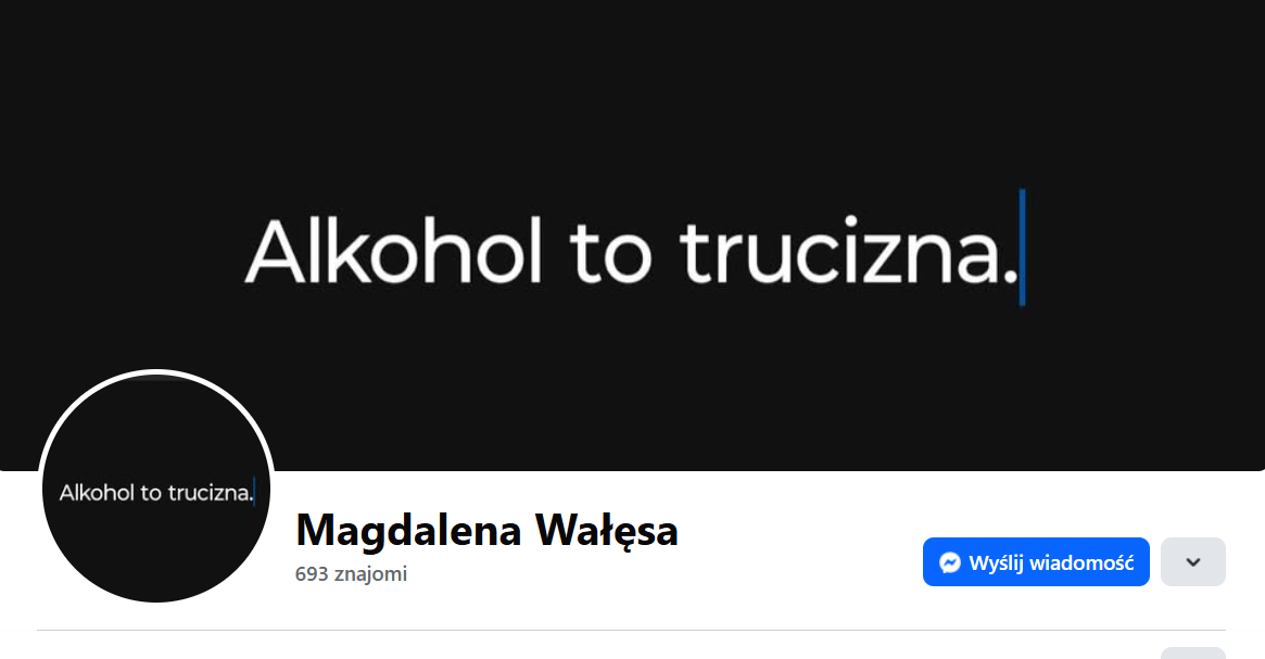 Magdalnea Wałesa na Facebooku, wpis