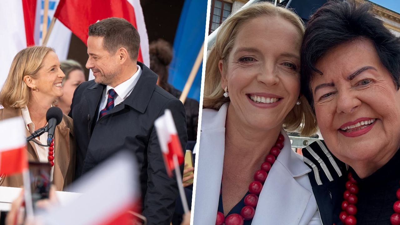 Joanna Senyszyn udzieliła poparcia Rafałowi. Przekazała nawet swoje "korale mocy" jego żonie Małgosi [wideo i memy]