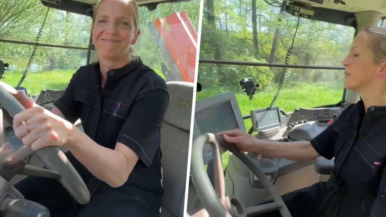 Gosia od Rafała żadnej pracy się nie boi. Wskoczyła w mulczer i wszystkim pokazała, na co ją stać [wideo]