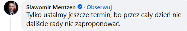 Sławomir Menzten, wpis