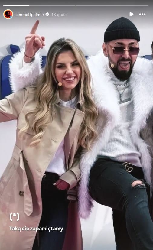 Sonia Szklanowska i Matt Palmer w jasnych stylizacjach