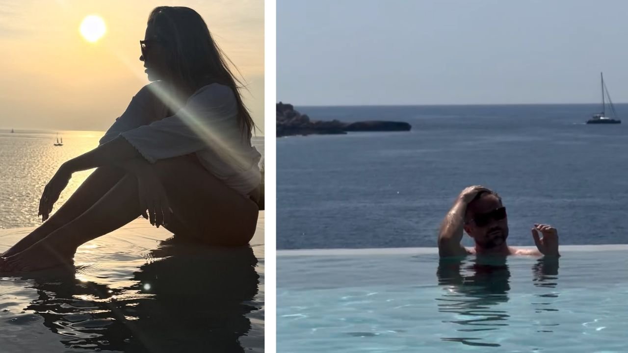 Agnieszka Kaczorowska, Marcin Rogacewicz, basen, Ibiza