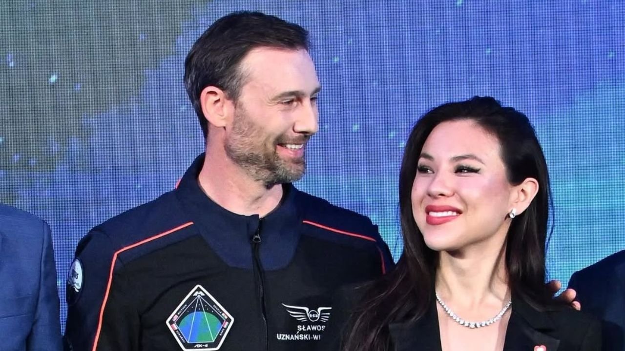 Astronauta Sławosz leci w kosmos. Jego żona pokazała bardzo wzruszający filmik z pożegnania [wideo]