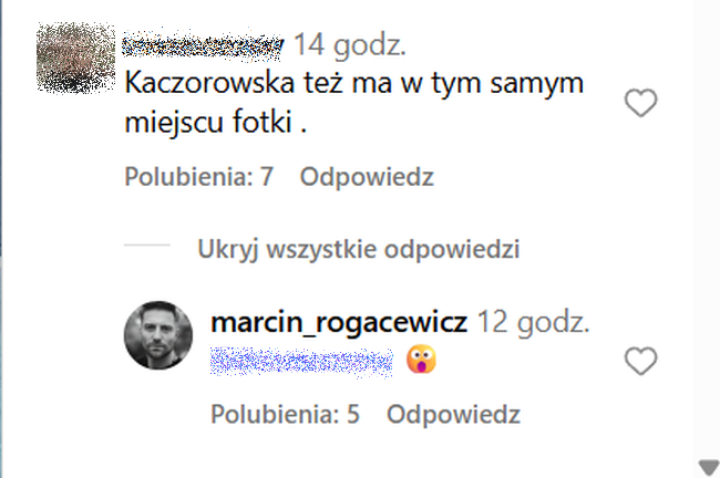 Marcin Rogacewicz, basen, Ibiza, komentarz fanki