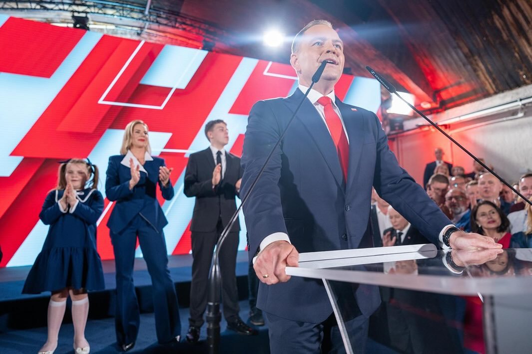 Marta Nawrocka, córka Kasia, wieczór wyborczy